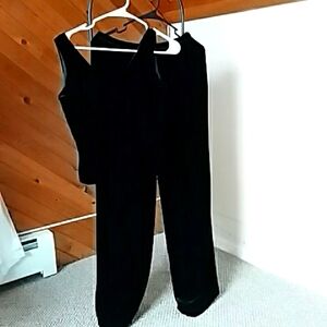 Ann Taylor Classic Black Velvet 2 Piece Set